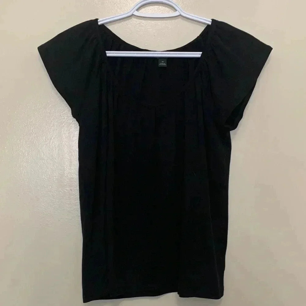 Ann Taylor, NWOT, soft cotton, simple tunic style, cap sleeves top